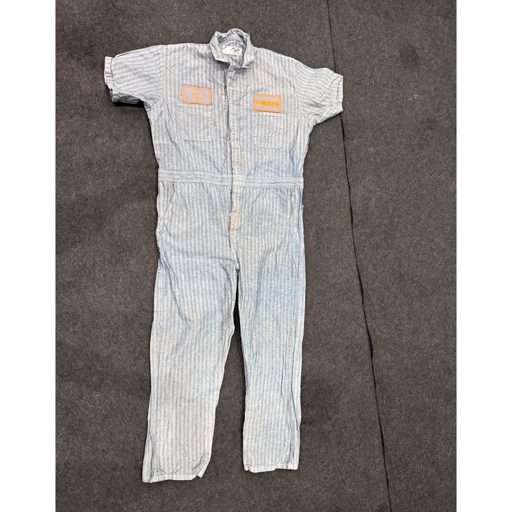 Vintage Red Kap TIMKEN Coveralls 50 RG HBT Herringbone Workwear Employee Uniform